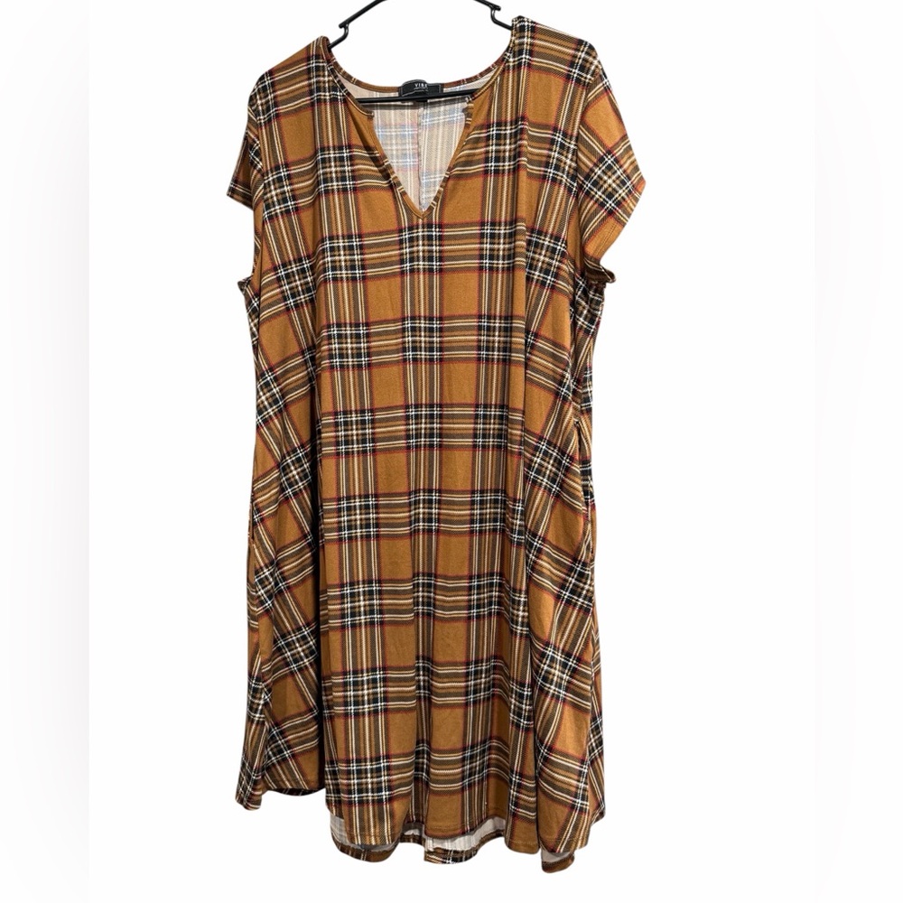 Plaid Brown Dress. Very gently used.
